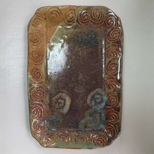 Handmade pottery, serving dish tray by Angela McKay